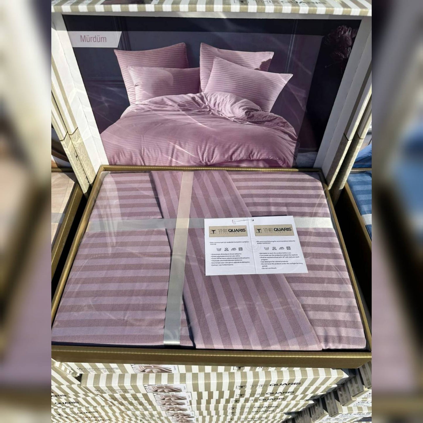 Deluxe saten pamuk posteljina set 4/1 uključuje: plahtu 240x240cm, navlaku 220x200cm i dvije jastučnice 50x70cm