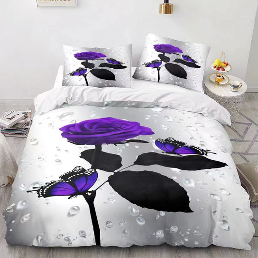 Višebojne pamučne posteljine. Sadrži: plahta 220x240 cm, navlaka za jorgan 200x220 cm, jastučnice 50x70 cm 2 komada.