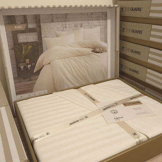 Deluxe saten pamuk posteljina set 4/1 uključuje: plahtu 240x240cm, navlaku 220x200cm i dvije jastučnice 50x70cm