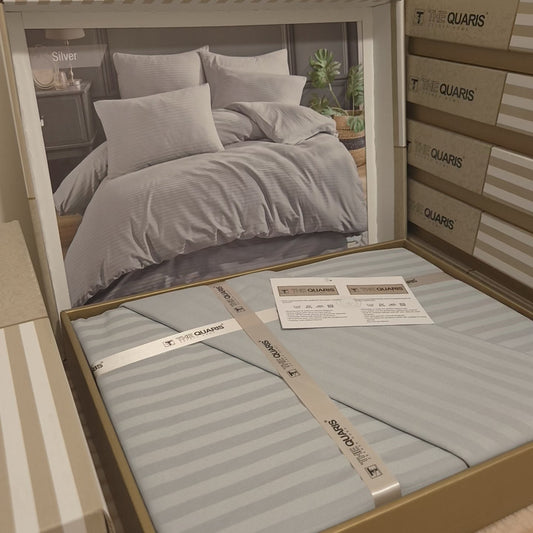 Deluxe saten pamuk posteljina set 4/1 uključuje: plahtu 240x240cm, navlaku 220x200cm i dvije jastučnice 50x70cm