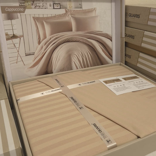 Deluxe saten pamuk posteljina set 4/1 uključuje: plahtu 240x240cm, navlaku 220x200cm i dvije jastučnice 50x70cm