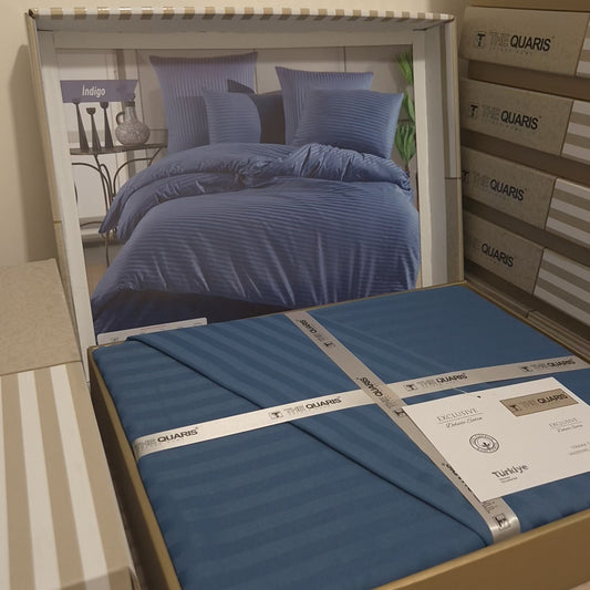 Deluxe saten pamuk posteljina set 4/1 uključuje: plahtu 240x240cm, navlaku 220x200cm i dvije jastučnice 50x70cm