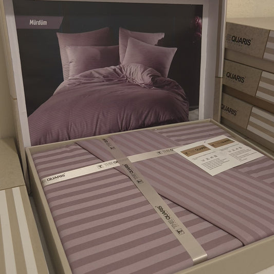 Deluxe saten pamuk posteljina set 4/1 uključuje: plahtu 240x240cm, navlaku 220x200cm i dvije jastučnice 50x70cm