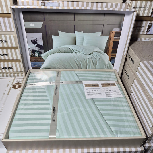 Deluxe saten pamuk posteljina set 4/1 uključuje: plahtu 240x240cm, navlaku 220x200cm i dvije jastučnice 50x70cm