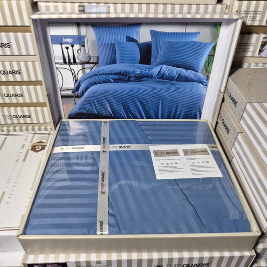 Deluxe saten pamuk posteljina set 4/1 uključuje: plahtu 240x240cm, navlaku 220x200cm i dvije jastučnice 50x70cm