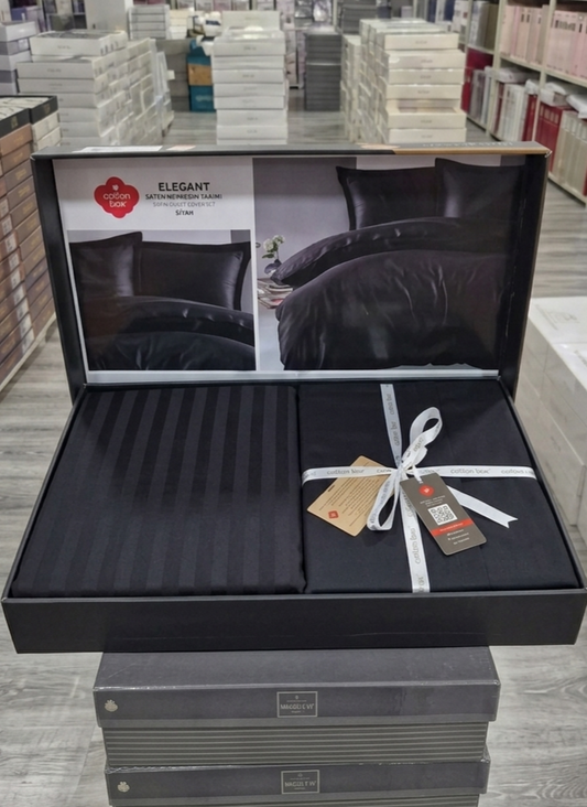 LUKSUZNI SATEN PAMUK POSTELJINA SET Cotton Box 4/1 uključuje: navlaka za jorgan 200x220cm, plahtu 240x260cm, 2 jastučnice (dvije 50x70cm).