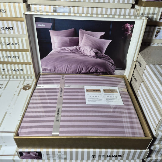 Deluxe saten pamuk posteljina set 4/1 uključuje: plahtu 240x240cm, navlaku 220x200cm i dvije jastučnice 50x70cm