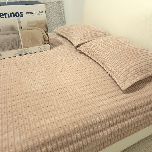 Merinos Plišani Set 3/1 –  Velika Deka 240×220 + 2x Jastučnice 50×70 cm